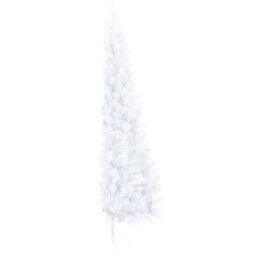 Berkfield Artificial Half Christmas Tree With Stand White 240 Cm Pvc - thumbnail 4