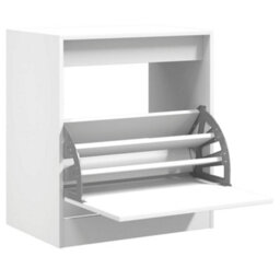 Berkfield Shoe Cabinet White 60X42X69 Cm Engineered Wood - thumbnail 2