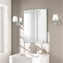 Artloge Bathroom Mirror Plain Rectangle Luxury Frameless Bevelled Wall Mounted 800X600mm - thumbnail 7