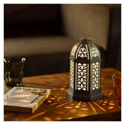 Bruno Led Silhouette Lantern With Adjustable Warm Light And Ipx4 Waterproof Rating (Blue Gray) - thumbnail 8