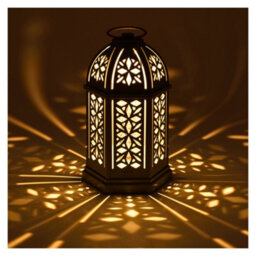 Bruno Led Silhouette Lantern With Adjustable Warm Light And Ipx4 Waterproof Rating (Blue Gray) - thumbnail 2