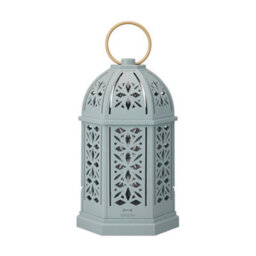 Bruno Led Silhouette Lantern With Adjustable Warm Light And Ipx4 Waterproof Rating (Blue Gray) - thumbnail 1