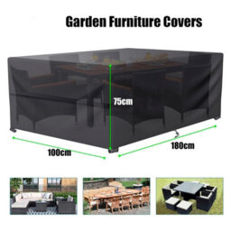 Garden Table Cover, 600D Oxford Fabric, All-Weather Furniture For And Sofa Sets (180X100X75Cm) - thumbnail 3