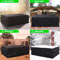 Garden Table Cover, 600D Oxford Fabric, All-Weather Furniture For And Sofa Sets (180X100X75Cm) - thumbnail 2