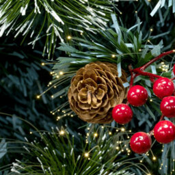 Christmas Tree World The 7Ft/210Cm Frosted Led Pine Fibre Optic Tree - thumbnail 5