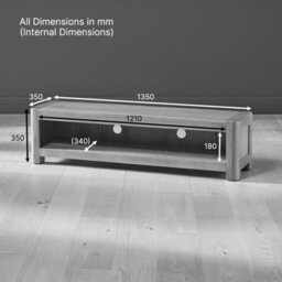 The Furniture Market Soho Oak Open Low Widescreen Tv Unit Up To 65 Tv Size - thumbnail 9