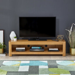 The Furniture Market Soho Oak Open Low Widescreen Tv Unit Up To 65 Tv Size