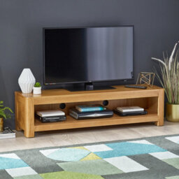 The Furniture Market Soho Oak Open Low Widescreen Tv Unit Up To 65 Tv Size - thumbnail 3