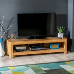 The Furniture Market Soho Oak Open Low Widescreen Tv Unit Up To 65 Tv Size - thumbnail 2