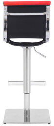 Lamboro Rovigo Deluxe Breakfast Bar Stool, Chrome Footrest, Height Adjustable Swivel Gas Lift, Home Bar & Kitchen Barstool, Red - thumbnail 5