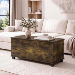 Brown Modern Storage Ottoman Toy Chest Bedroom Wooden Bence - thumbnail 6