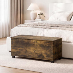 Brown Modern Storage Ottoman Toy Chest Bedroom Wooden Bence - thumbnail 5