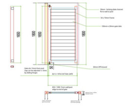 thisiswholesale.co.uk Aluminium Gate For 105Cm1050mm Wide Opening - Wall Mount - Side / Back Garden Gate Black C/w Lock & Handle - thumbnail 3