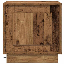 Berkfield Modern Bedside Cabinet With Led Lights Old Wood 44X34,5X45 Cm - thumbnail 6