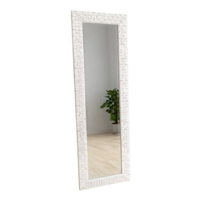 Minster 138Cm Full-Length Mirror - L3 X W46 X H138 Cm - White
