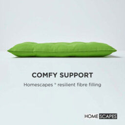 Homescapes Lime Green Seat Pads Or Cotton Chair Cushions 40X40 Cm, Set Of 4 Plain Chair Pads For Dining, Kitchen Or Outdoor - thumbnail 4
