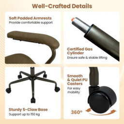 Office Chair Height Adjustable Swivel Computer Chairs Olive - thumbnail 5