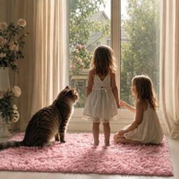 Oxford Homeware Shaggy Rug Anti-Slip Washable Soft Fluffy Living Room And Bedroom Rug (Pink, 120X170Cm) - thumbnail 2