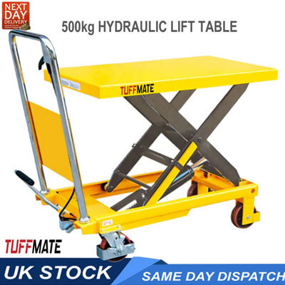 Tuff Mate Lift Table 500Kg Max Weight Capacity Mobile Scissor Lift With Safety Guard - image 1