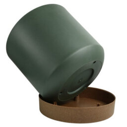 B2C Round Flower Pot Planter With Saucer Indoor Outdoor Two Tone Matt Modern Decor 22.5L (D338mm X H326mm) Pine Green - thumbnail 6