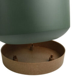 B2C Round Flower Pot Planter With Saucer Indoor Outdoor Two Tone Matt Modern Decor 22.5L (D338mm X H326mm) Pine Green - thumbnail 5