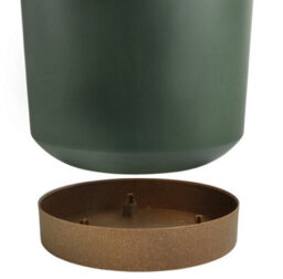 B2C Round Flower Pot Planter With Saucer Indoor Outdoor Two Tone Matt Modern Decor 22.5L (D338mm X H326mm) Pine Green - thumbnail 7