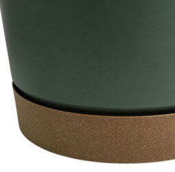 B2C Round Flower Pot Planter With Saucer Indoor Outdoor Two Tone Matt Modern Decor 22.5L (D338mm X H326mm) Pine Green - thumbnail 4