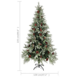 Walplus Christmas Tree With Pine Cones Green And White 225 Cm Pvc&pe - thumbnail 5