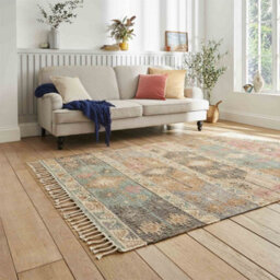 Multicoloured Natural Fibers Geometric Striped,kilim Modern Rug For Bedroom & Living Room-150Cm X 230Cm - thumbnail 2