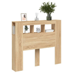 Berkfield Led Headboard Sonoma Oak 120X18.5X103.5 Cm Engineered Wood - thumbnail 4