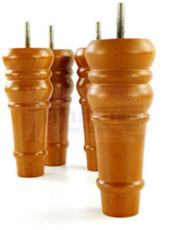 L&F 4 Replacement Furniture Feet Golden Oak Turned Wooden Legs 165mm High Settee Chairs Sofas Footstools M10 (10mm) Tsp2071 - thumbnail 6
