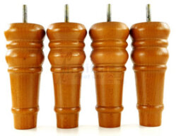 L&F 4 Replacement Furniture Feet Golden Oak Turned Wooden Legs 165mm High Settee Chairs Sofas Footstools M10 (10mm) Tsp2071 - thumbnail 5