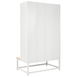 Beliani 4-Door Storage Locker With Bench Athlete Metal Grey/ Blue - thumbnail 6