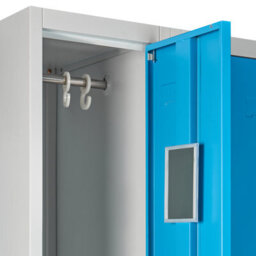 Beliani 4-Door Storage Locker With Bench Athlete Metal Grey/ Blue - thumbnail 7