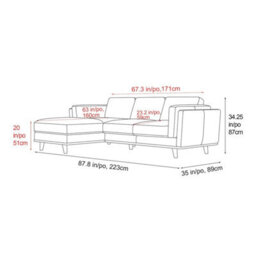 Valencia Artisan Top Grain Leather Three Seats With Left Chaise Sofa Beige Alder Wood Legs And Frame - thumbnail 3