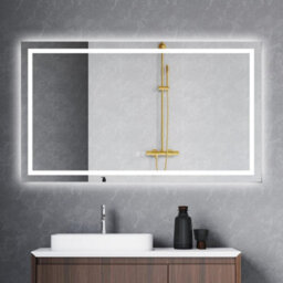 Probaty Bathrooms Mirror Backlit Led 3 Colors 100X60Cm With Bluetooth,memory Function,anti-Fog Wall Touch Sensor Vanity Mirror - thumbnail 1