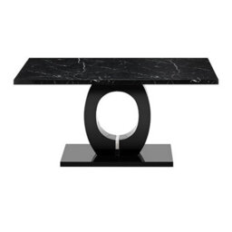 Furniture in Fashion Halo High Gloss Dining Table In Milano Marble Effect - thumbnail 5