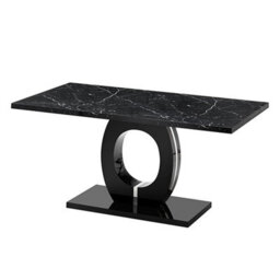 Furniture in Fashion Halo High Gloss Dining Table In Milano Marble Effect - thumbnail 4