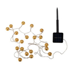 Pauleen 48183 Sunshine Glamour Solar Fairy Lights For The Balcony Or Garden Gold Outdoor Lighting Metal Solar 3000K - thumbnail 2