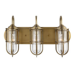 Luminosa Lighting Elstead Feiss Urban Restoration 3 Light Wall Light Dark Antique Brass Ip44 - thumbnail 6