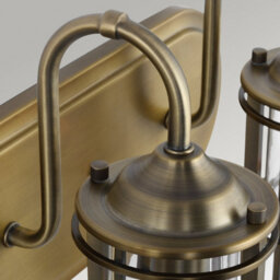 Luminosa Lighting Elstead Feiss Urban Restoration 3 Light Wall Light Dark Antique Brass Ip44 - thumbnail 4