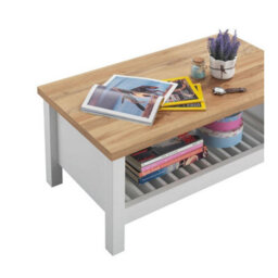 Timber Art Design Astbury Coffee Table Living Room Open Storage Furniture - thumbnail 4
