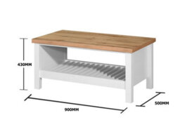 Timber Art Design Astbury Coffee Table Living Room Open Storage Furniture - thumbnail 3