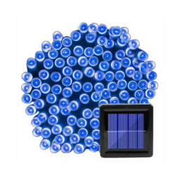 HSD 100 Led Blue & White String Lights (12M) - Solar Power Lights For Christmas, Weddings, And Home Decor - thumbnail 1