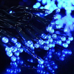 HSD 100 Led Blue & White String Lights (12M) - Solar Power Lights For Christmas, Weddings, And Home Decor - thumbnail 2