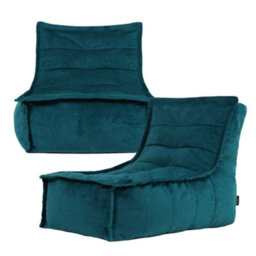icon Dolce Large Beanbag Lounger Velvet Teal Set Of 2