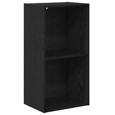 Berkfield Modern Bookcase Black Oak 40 X 30 X 77 Cm Engineered Wood