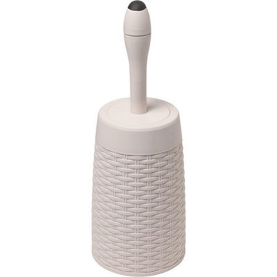 Addis - Faux Rattan -  Closed Toilet Brush - image 1