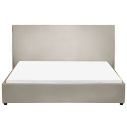 Beliani Bed Velvet Lavaur 160 X 200 Cm (Eu King Size) Taupe - thumbnail 4
