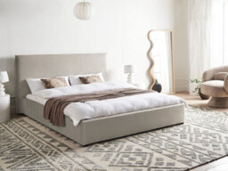 Beliani Bed Velvet Lavaur 160 X 200 Cm (Eu King Size) Taupe - thumbnail 2
